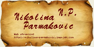Nikolina Parmaković vizit kartica